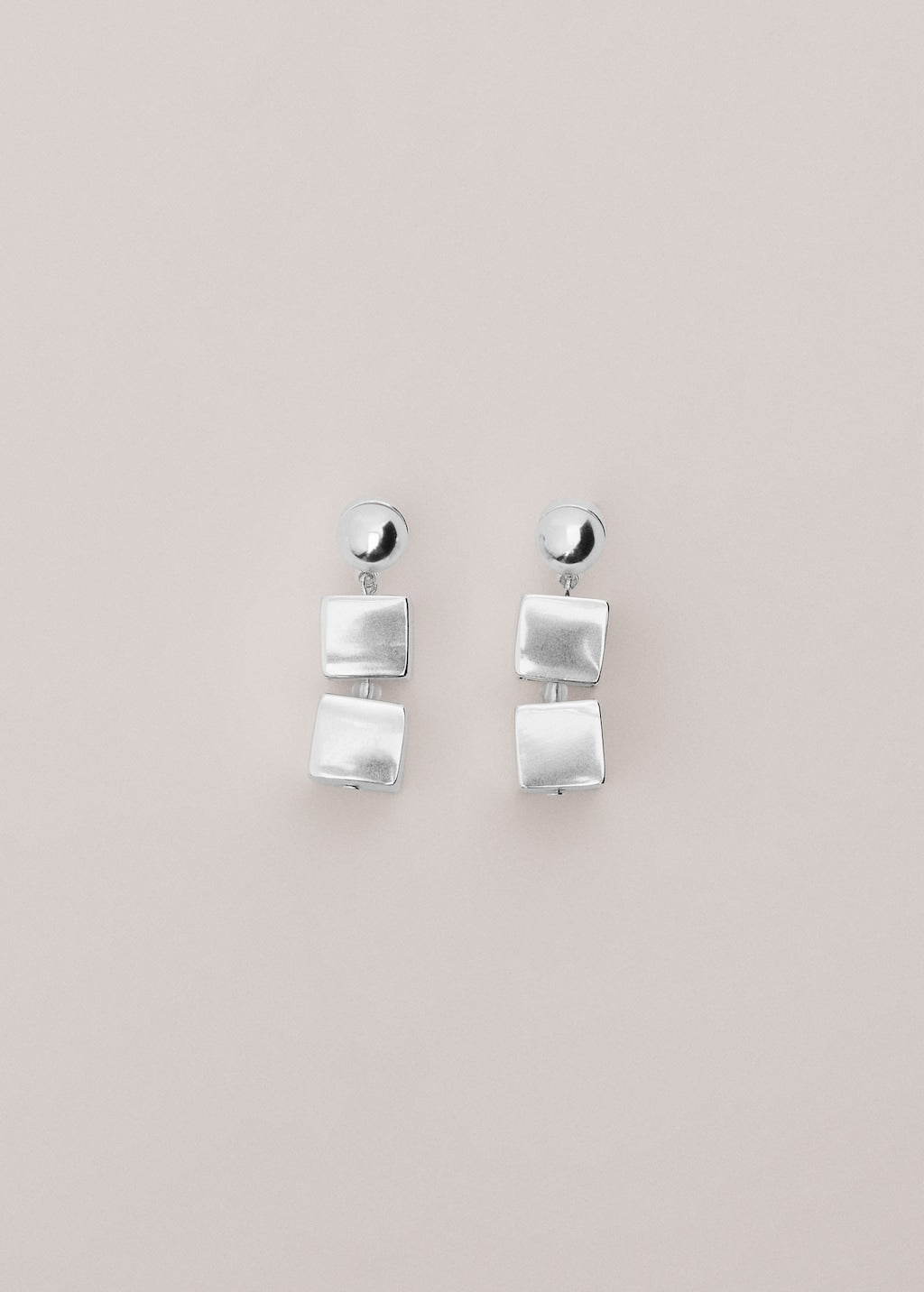 Mango earrings dice in silver - Image 2