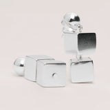Mango earrings dice in silver - Image 3