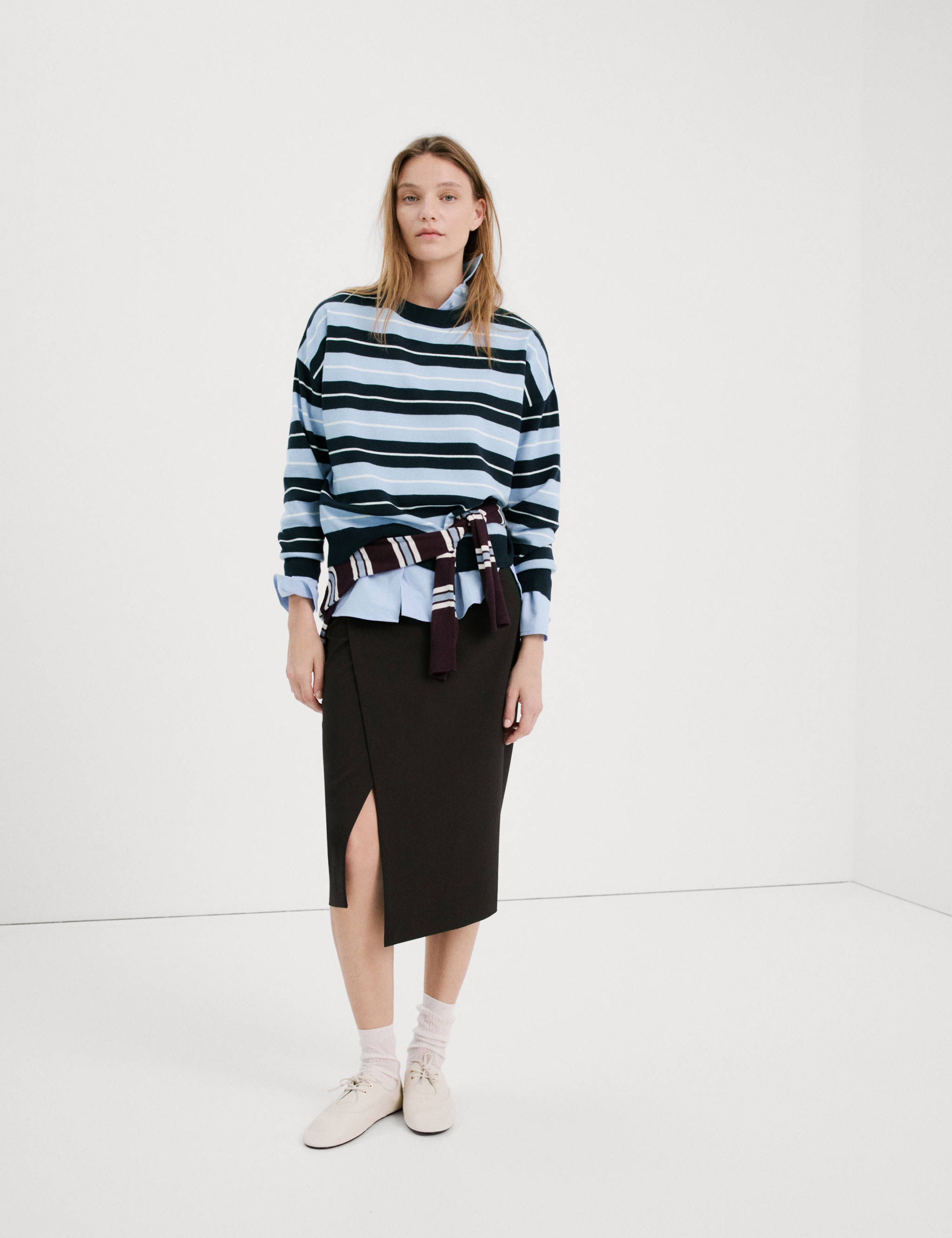Mango sweater lotin in navy - 001