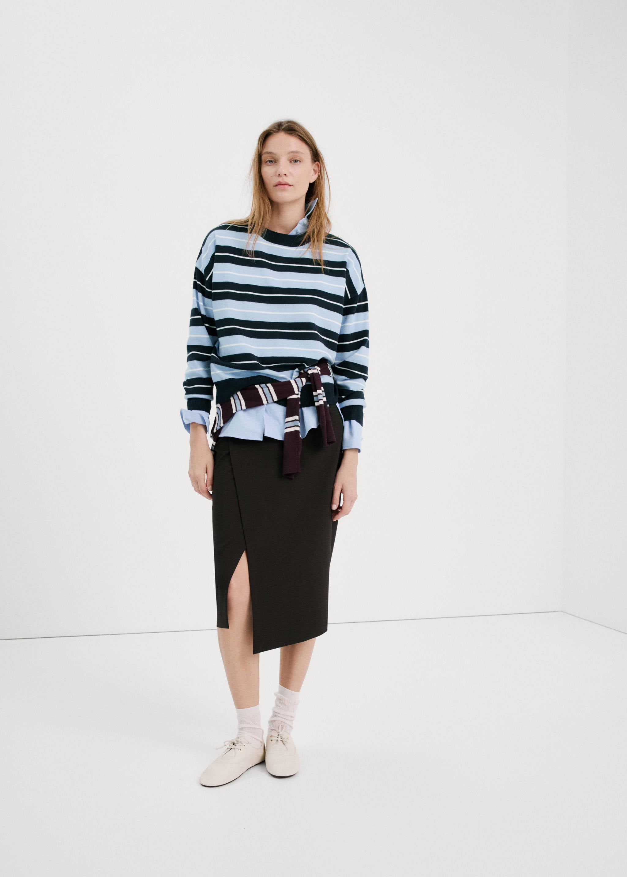 Mango sweater lotin in navy - 001