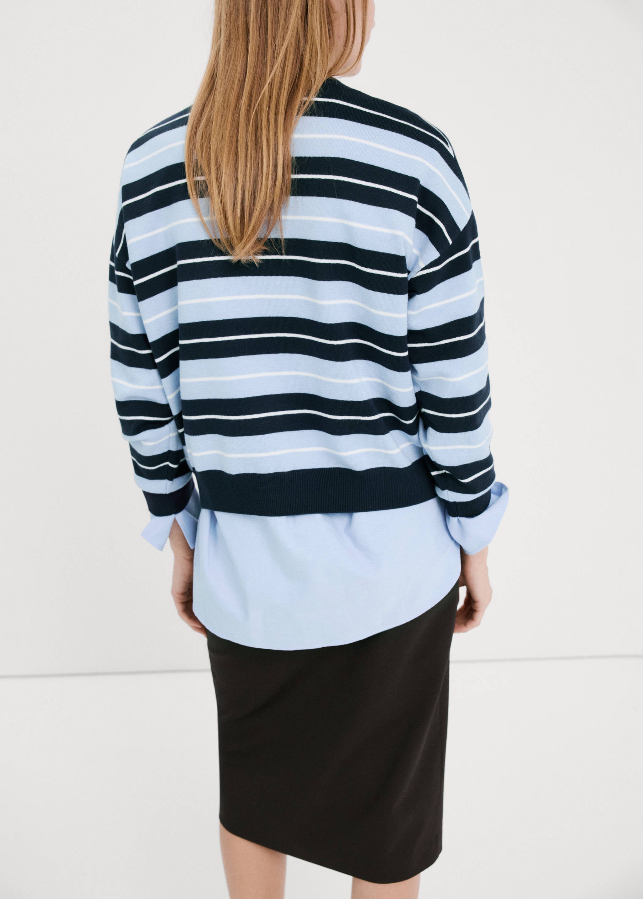 Mango sweater lotin in navy - 003