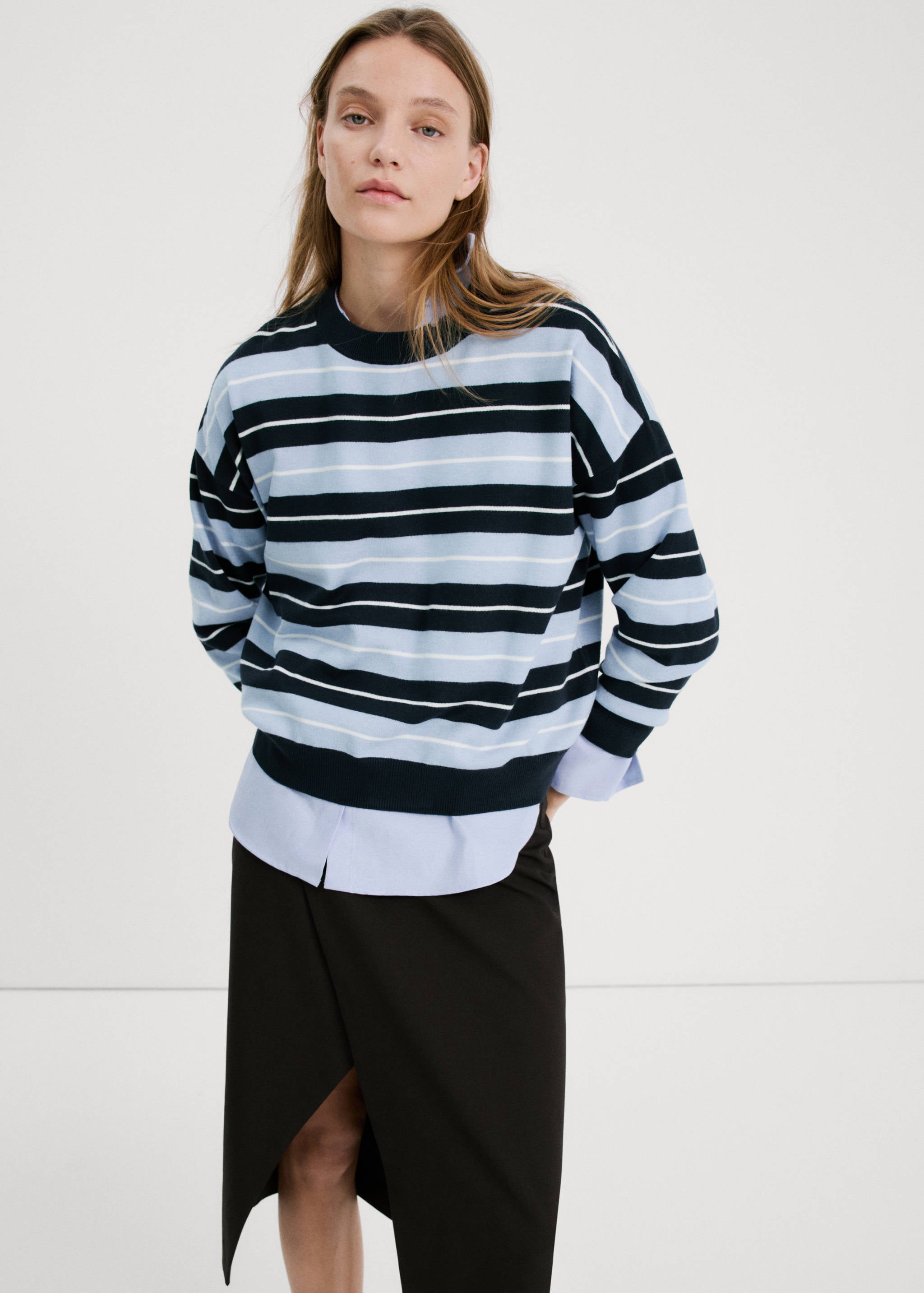 Mango sweater lotin in navy - 008