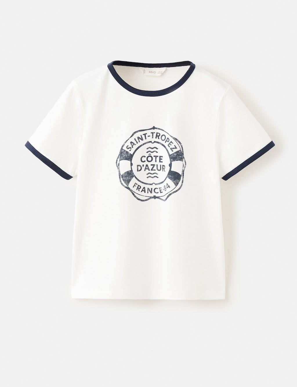 Mango t-shirt saint in off white - Image 1