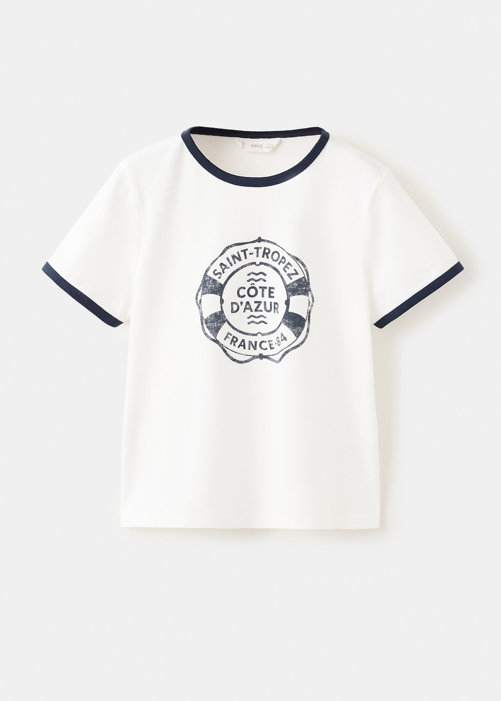 Mango t-shirt saint in off white - Image 1