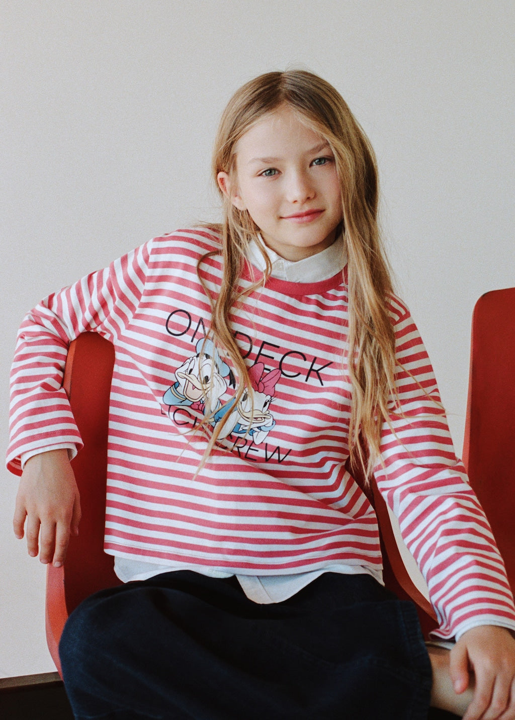 Mango t-shirt pddeck in tomato - Image 3