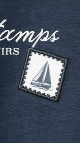Mango t-shirt stamps in navy - Image 2