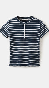 Mango t-shirt queen in navy - Image 1