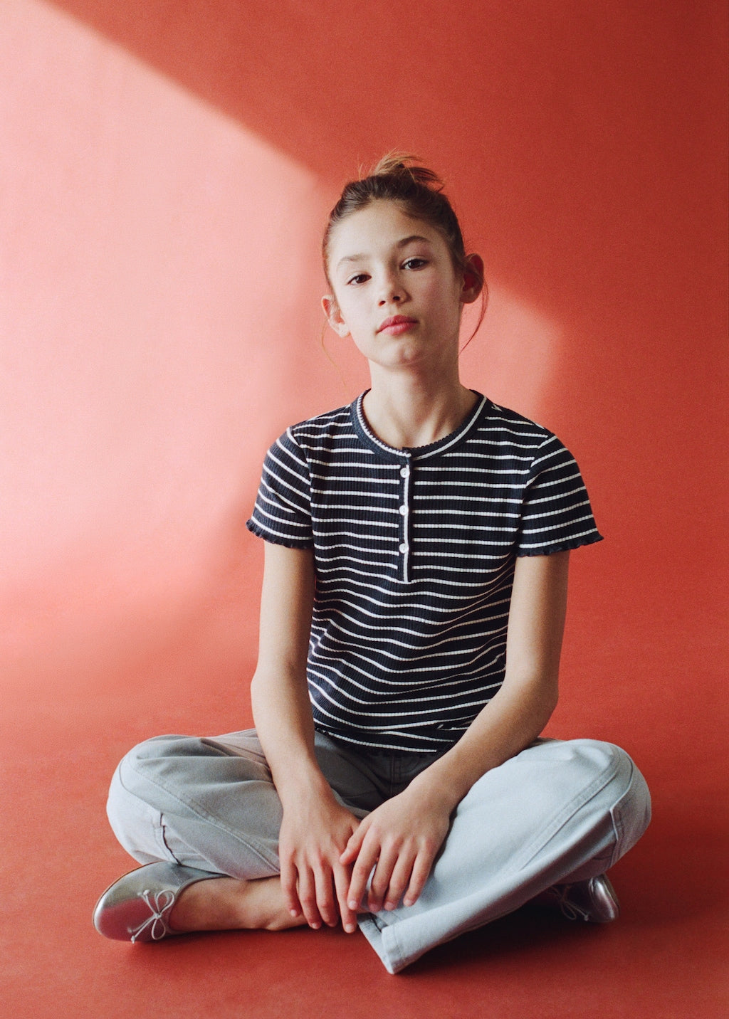 Mango t-shirt queen in navy - Image 3