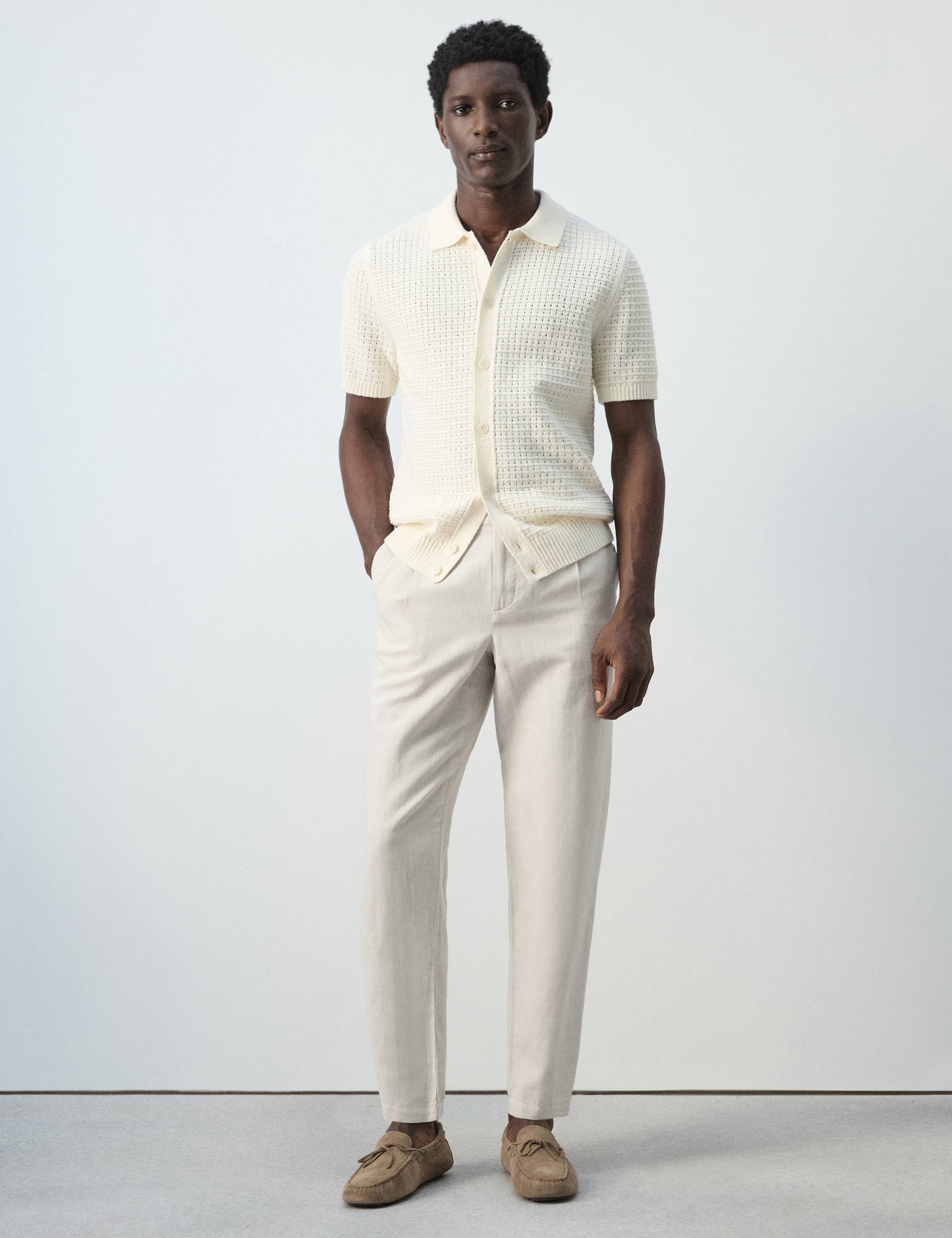 Mango trousers romelino in raw - 001