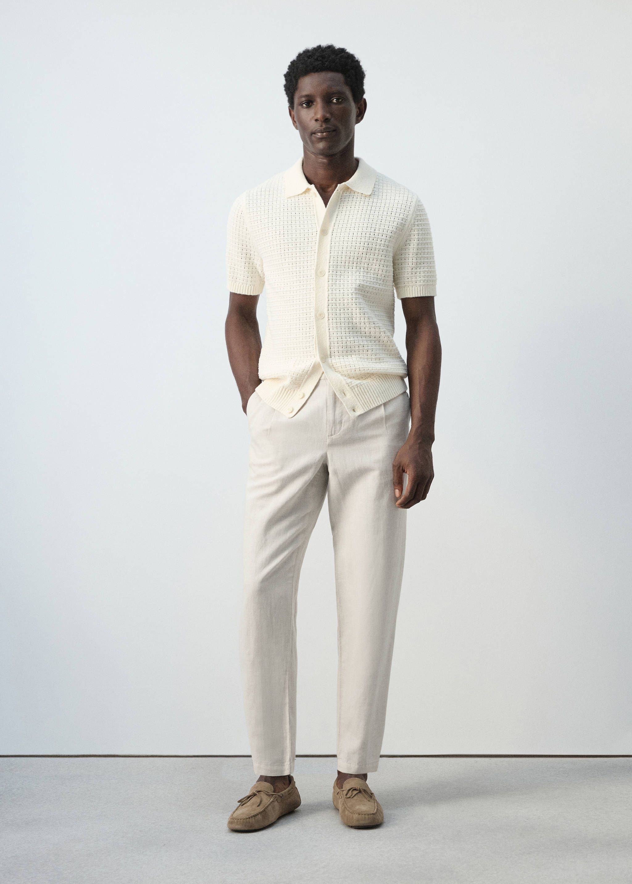 Mango trousers romelino in raw - 001