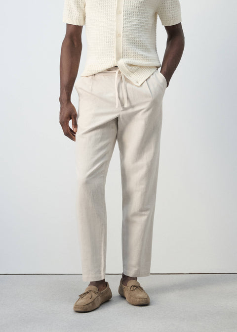 Mango trousers romelino in raw