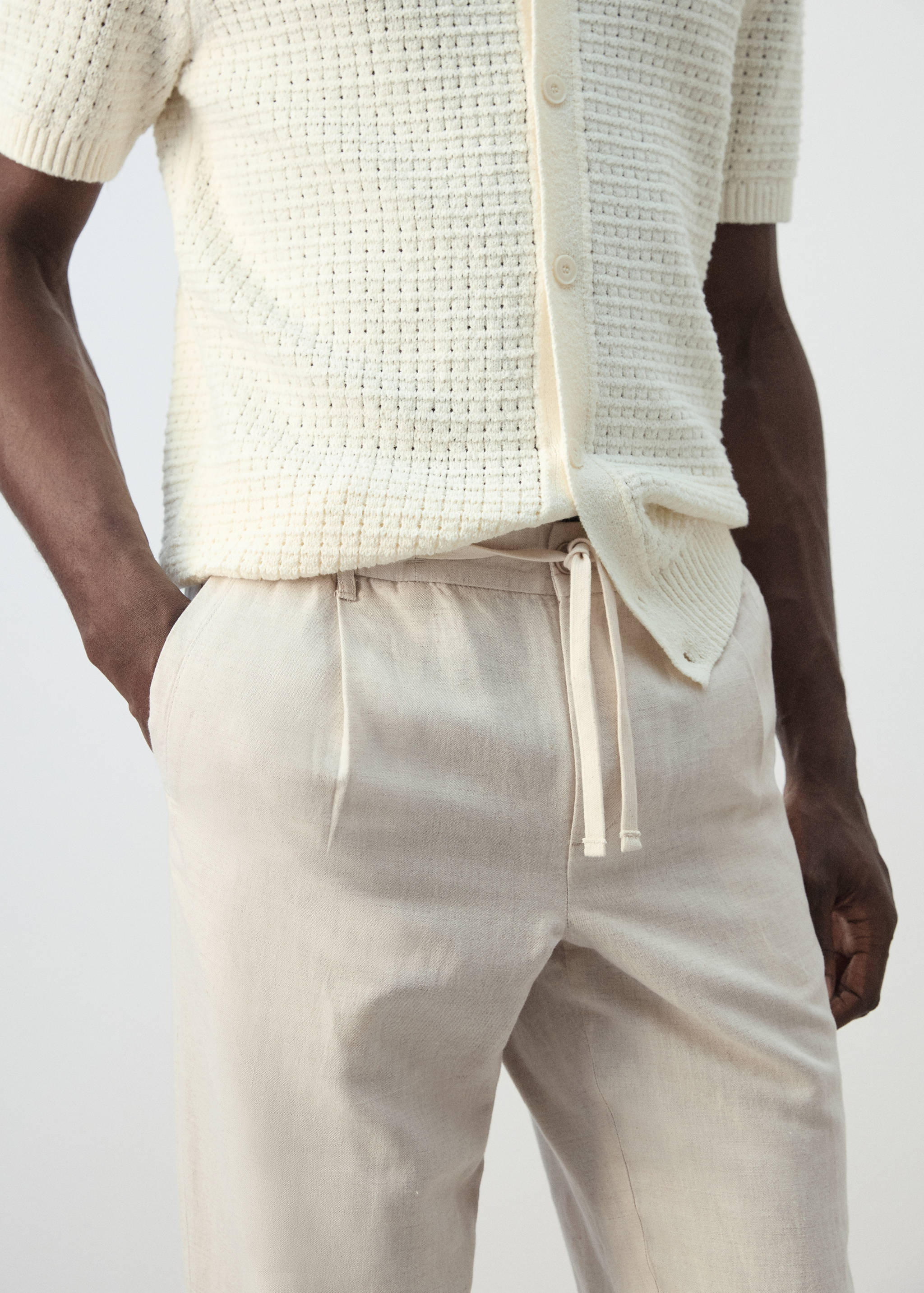 Mango trousers romelino in raw - 004
