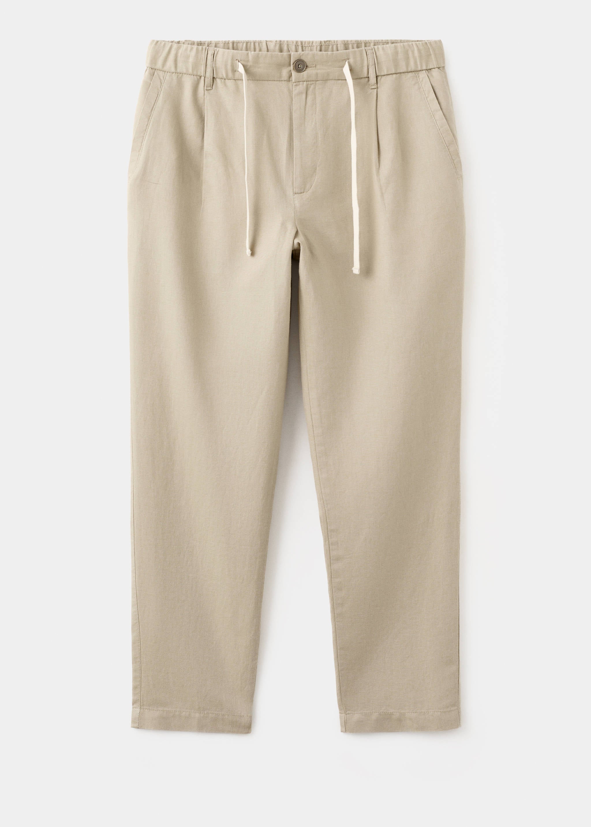 Mango trousers romelino in beige