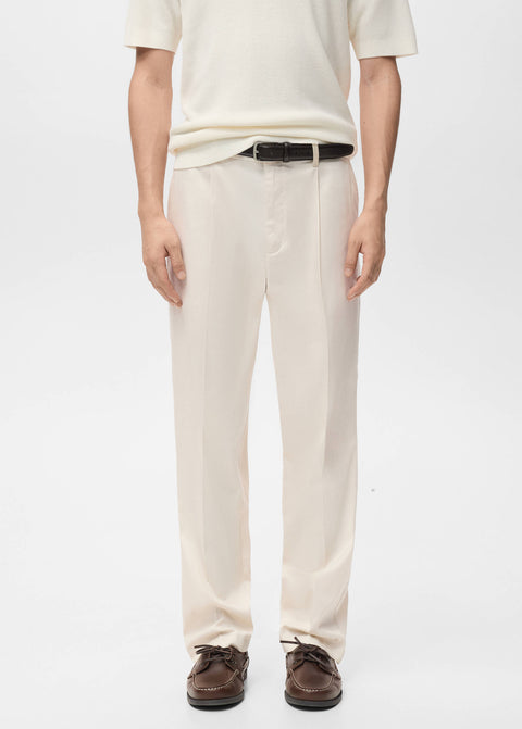 Mango trousers lighter in beige