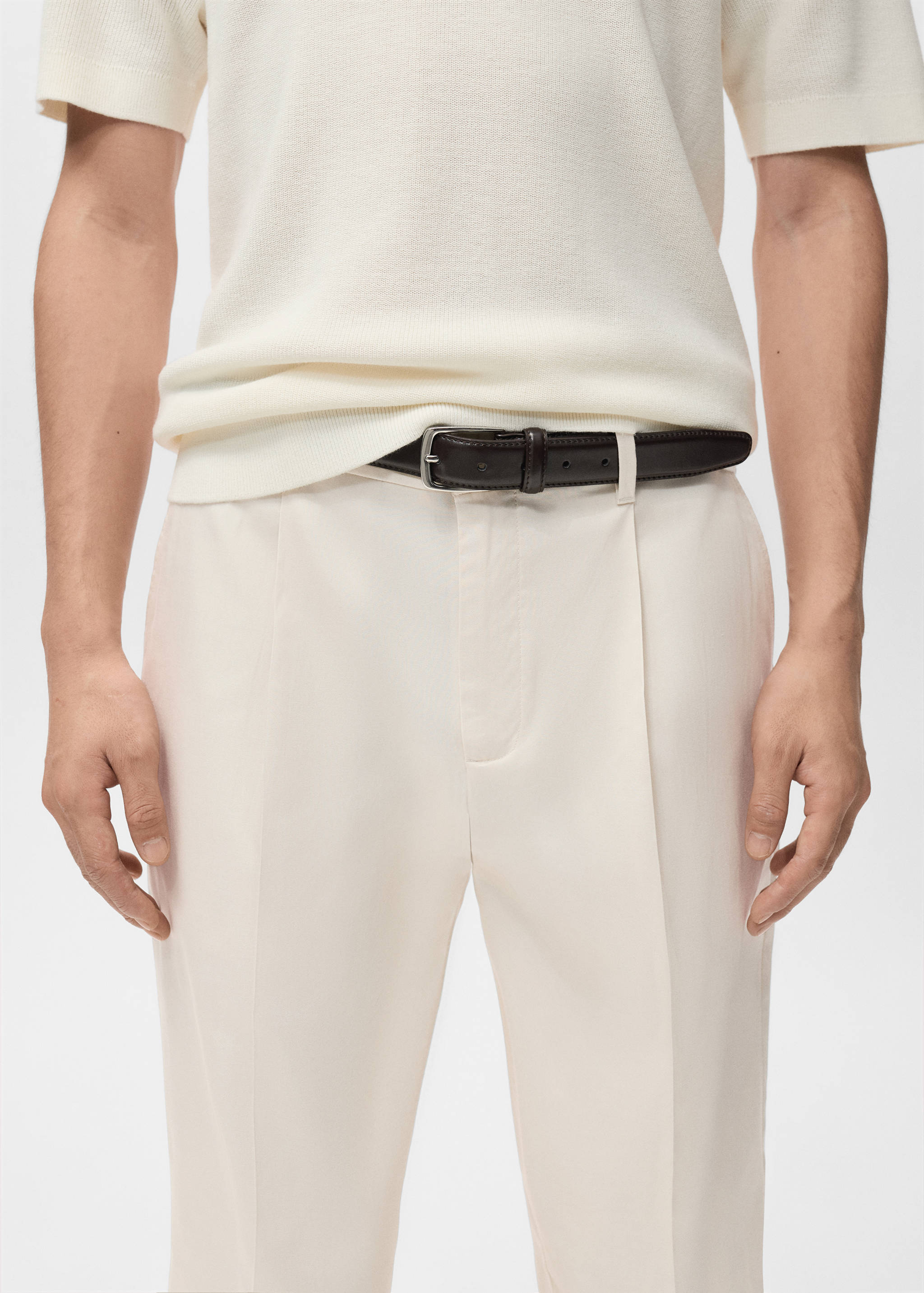 Mango trousers lighter in beige - 004