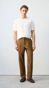 Mango trousers lighter in brown - 001