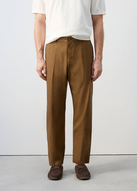 Mango trousers lighter in brown