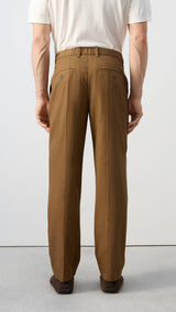 Mango trousers lighter in brown - 003