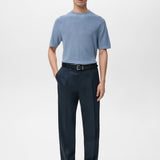 Mango trousers lighter in navy - 001