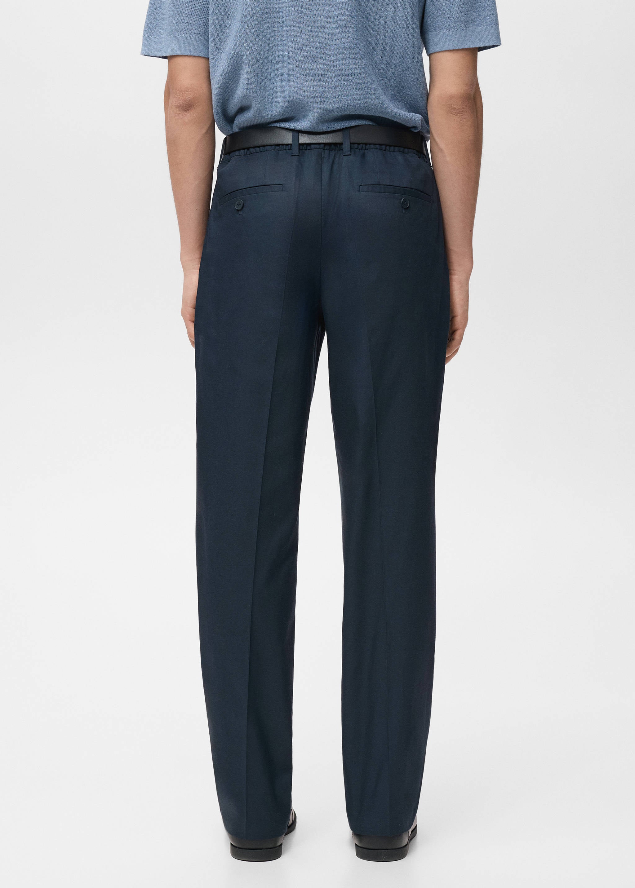 Mango trousers lighter in navy - 003