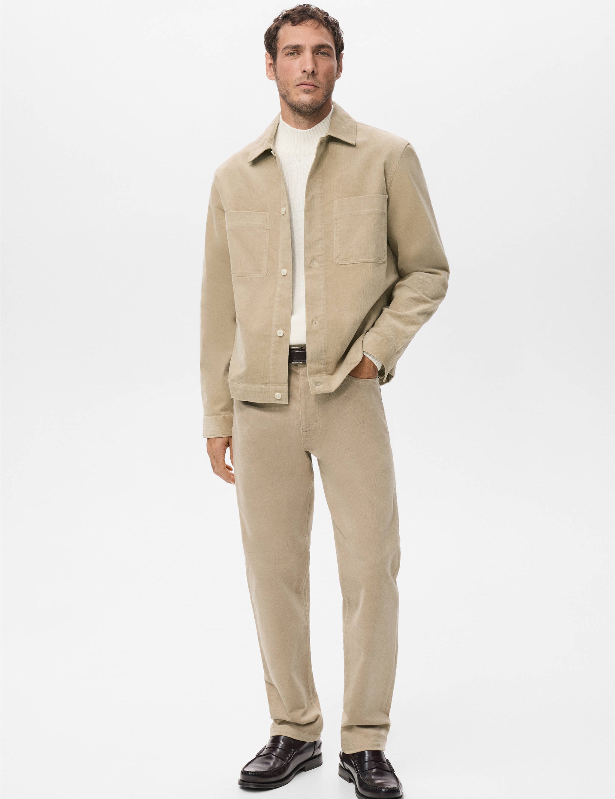 Mango trousers ercolano in sand - 001