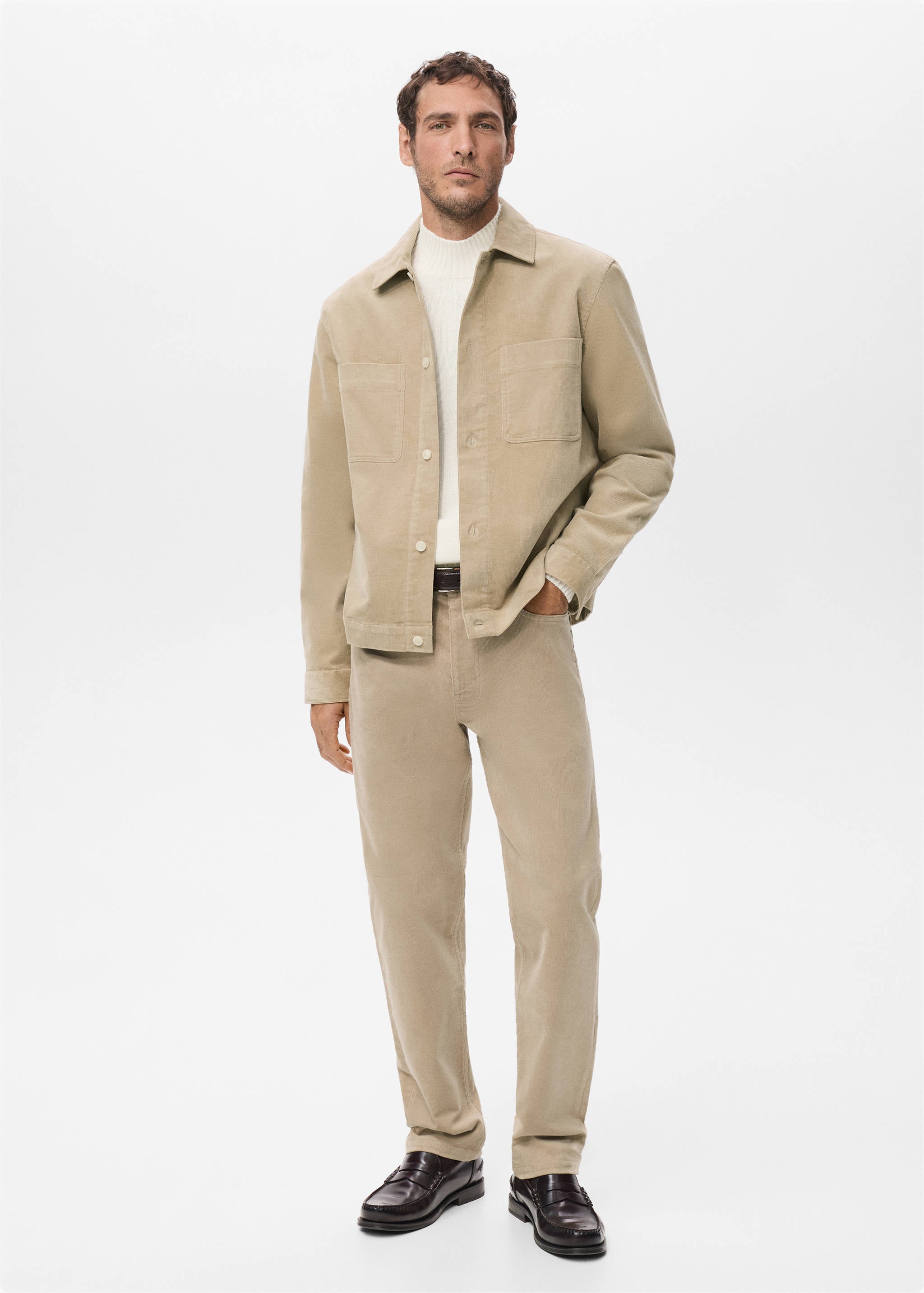 Mango trousers ercolano in sand - 001