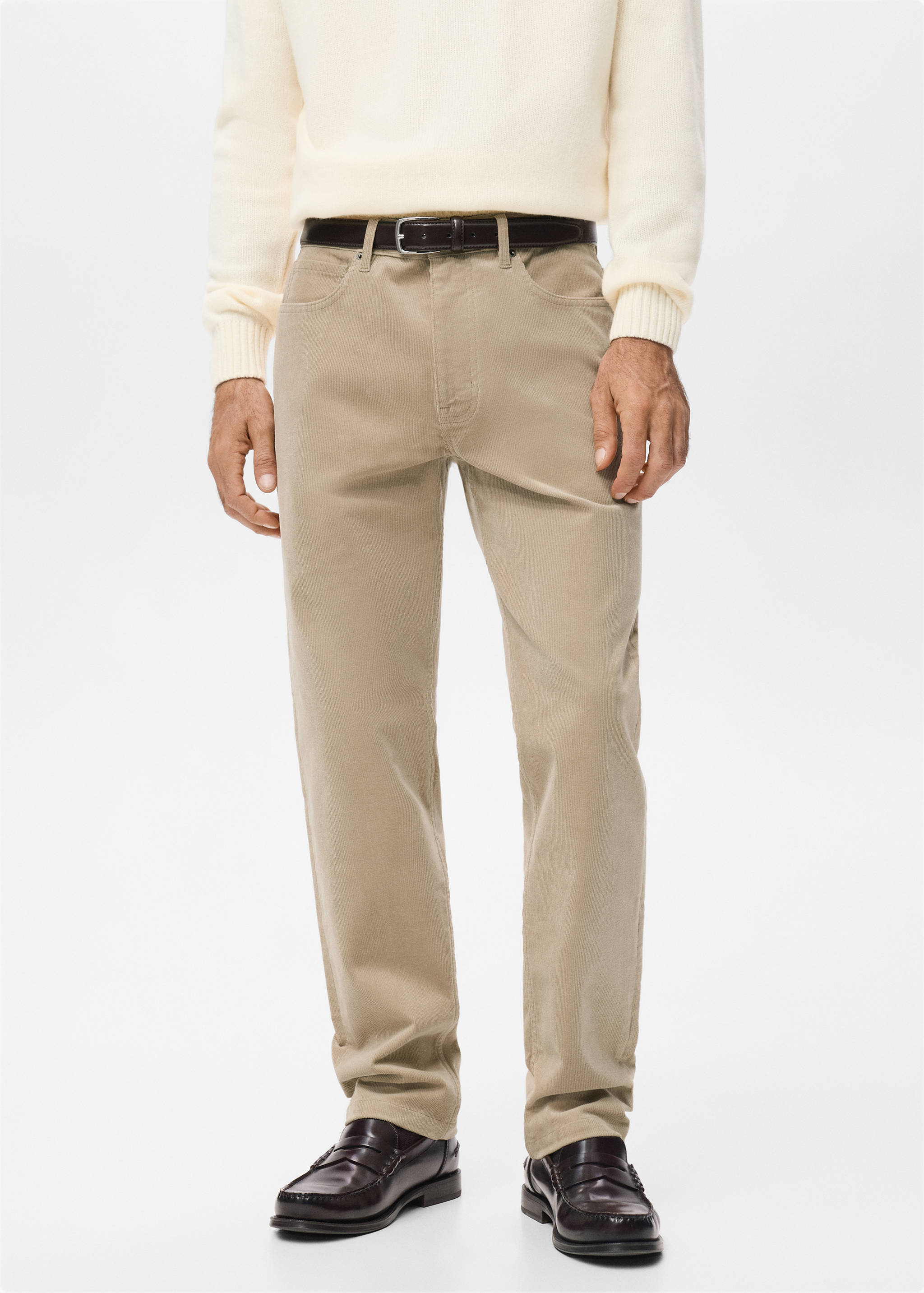 Mango trousers ercolano in sand - 002