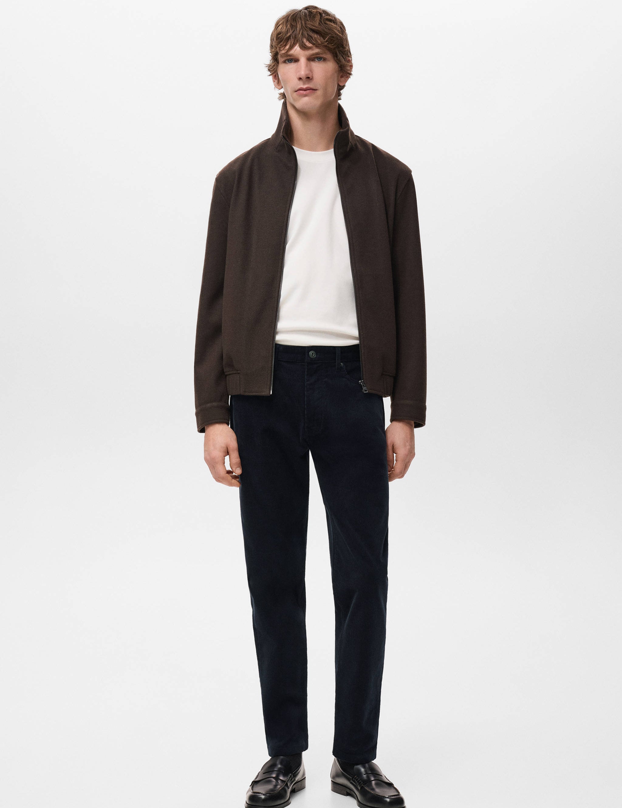 Mango trousers ercolano in midnight blue - 001