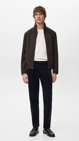 Mango trousers ercolano in midnight blue - 001