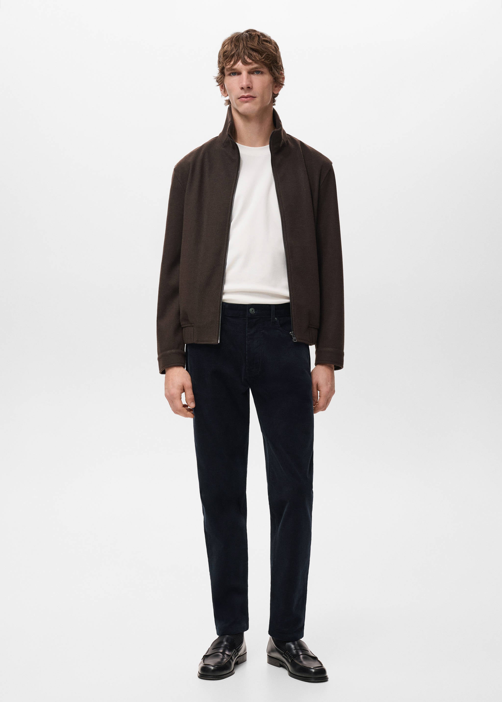 Mango trousers ercolano in midnight blue - 001