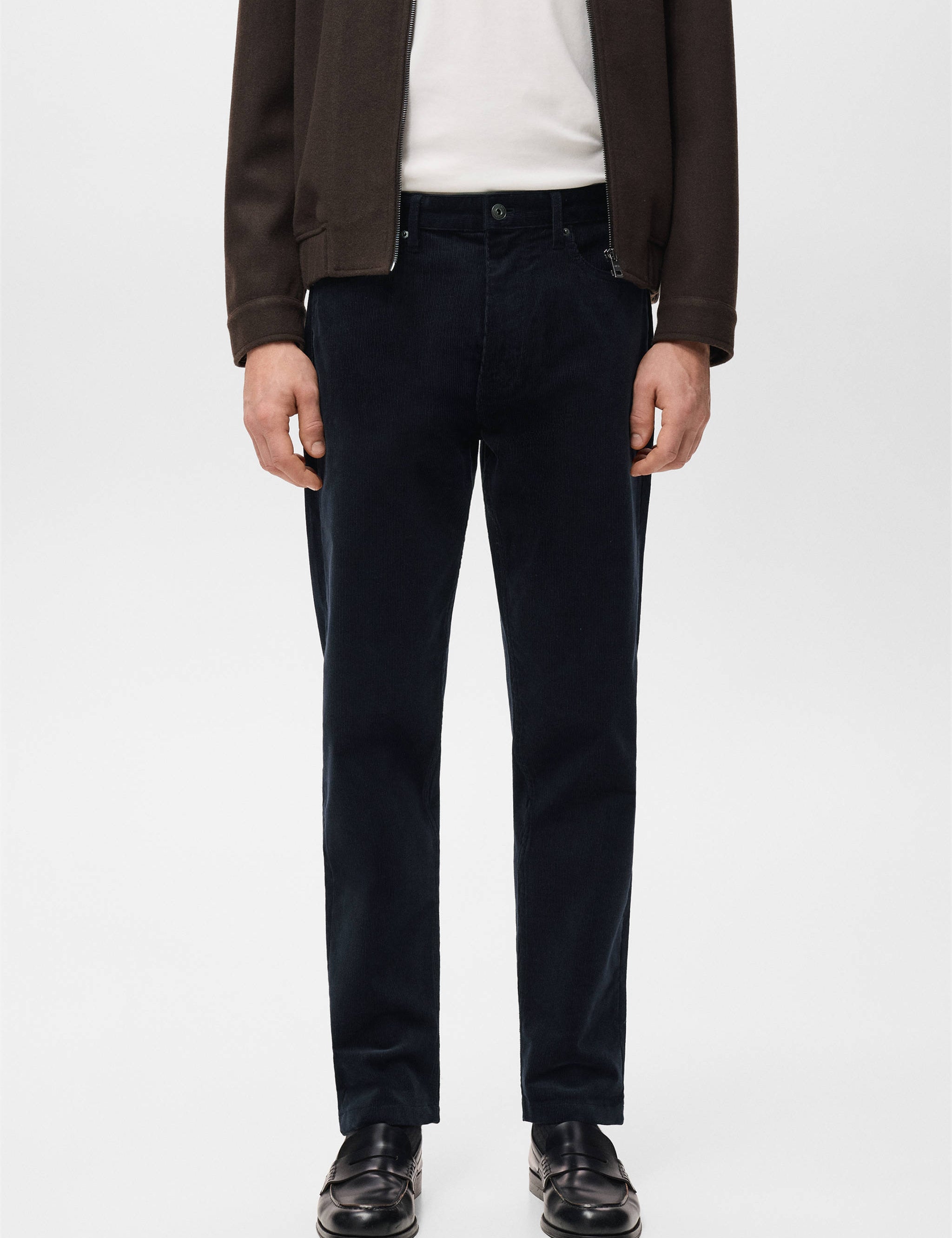 Mango trousers ercolano in midnight blue - 002
