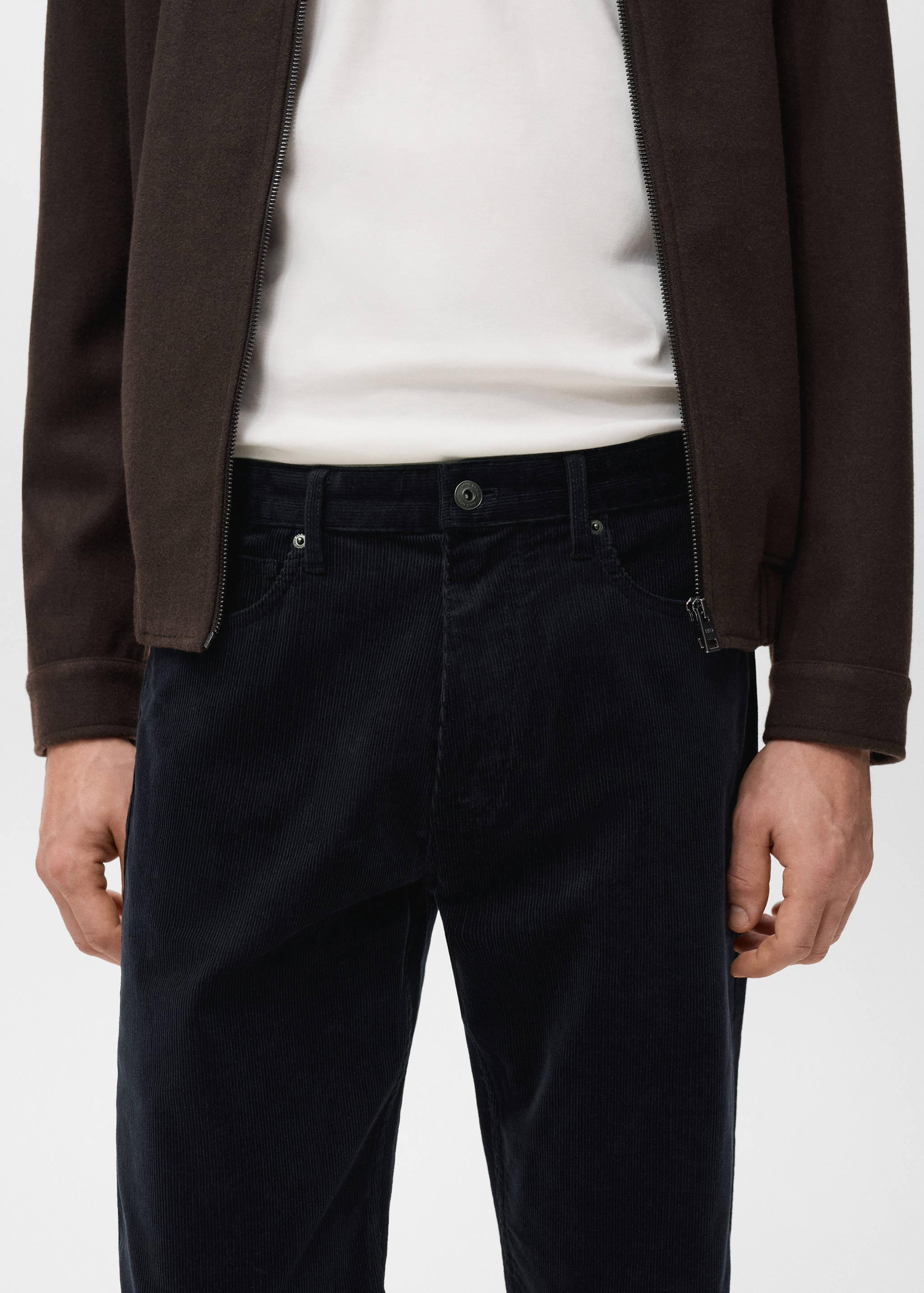 Mango trousers ercolano in midnight blue - 004