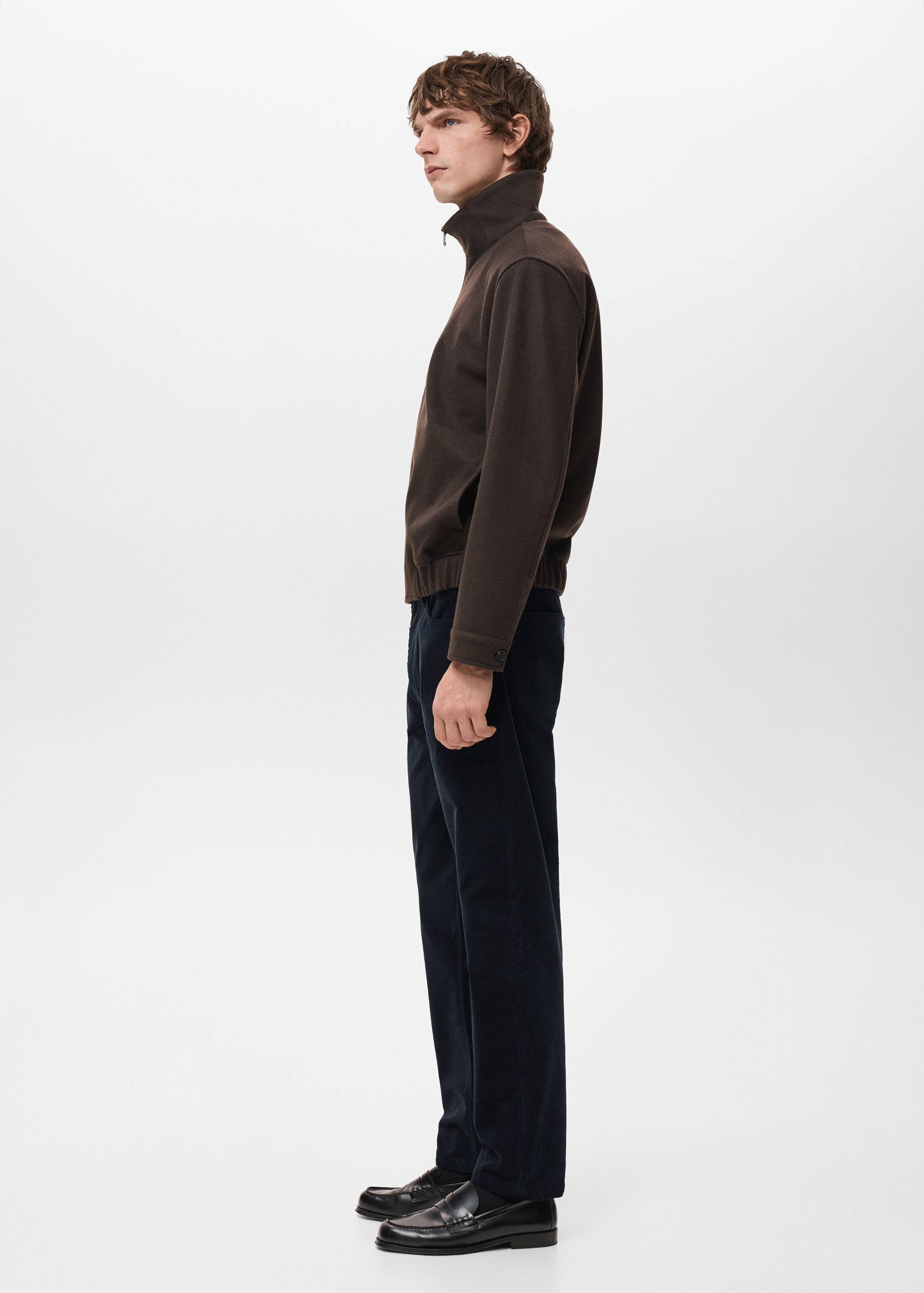 Mango trousers ercolano in midnight blue - 008