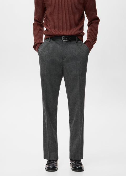 Mango trousers zeal in dark vigore grey