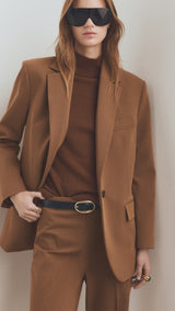 Mango trousers milano in toffee - Image 1