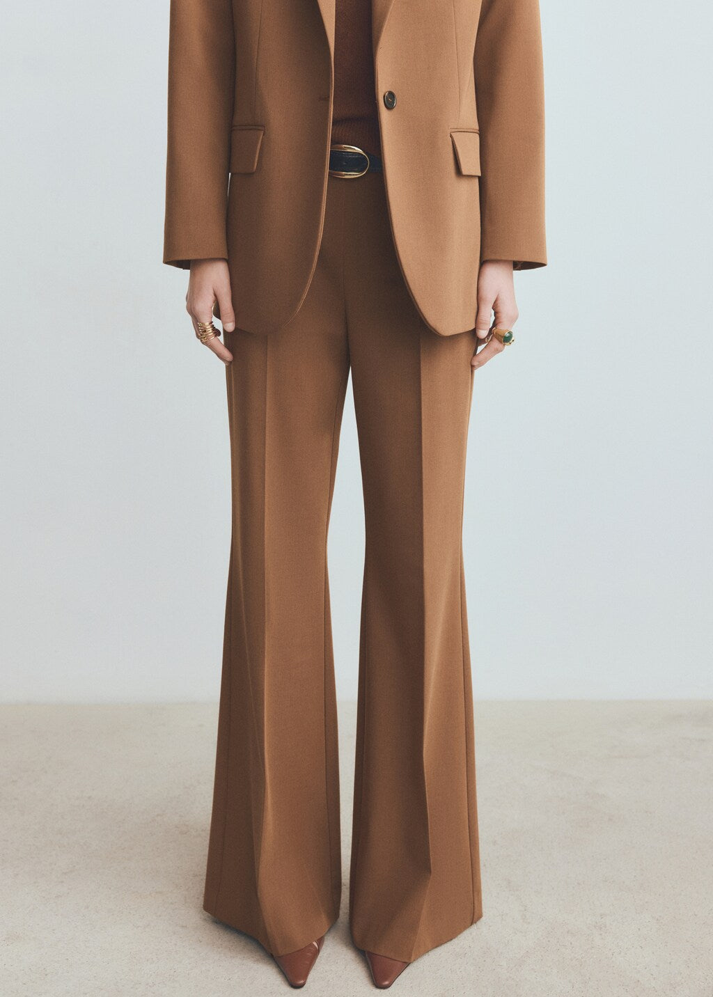 Mango trousers milano in toffee - Image 4