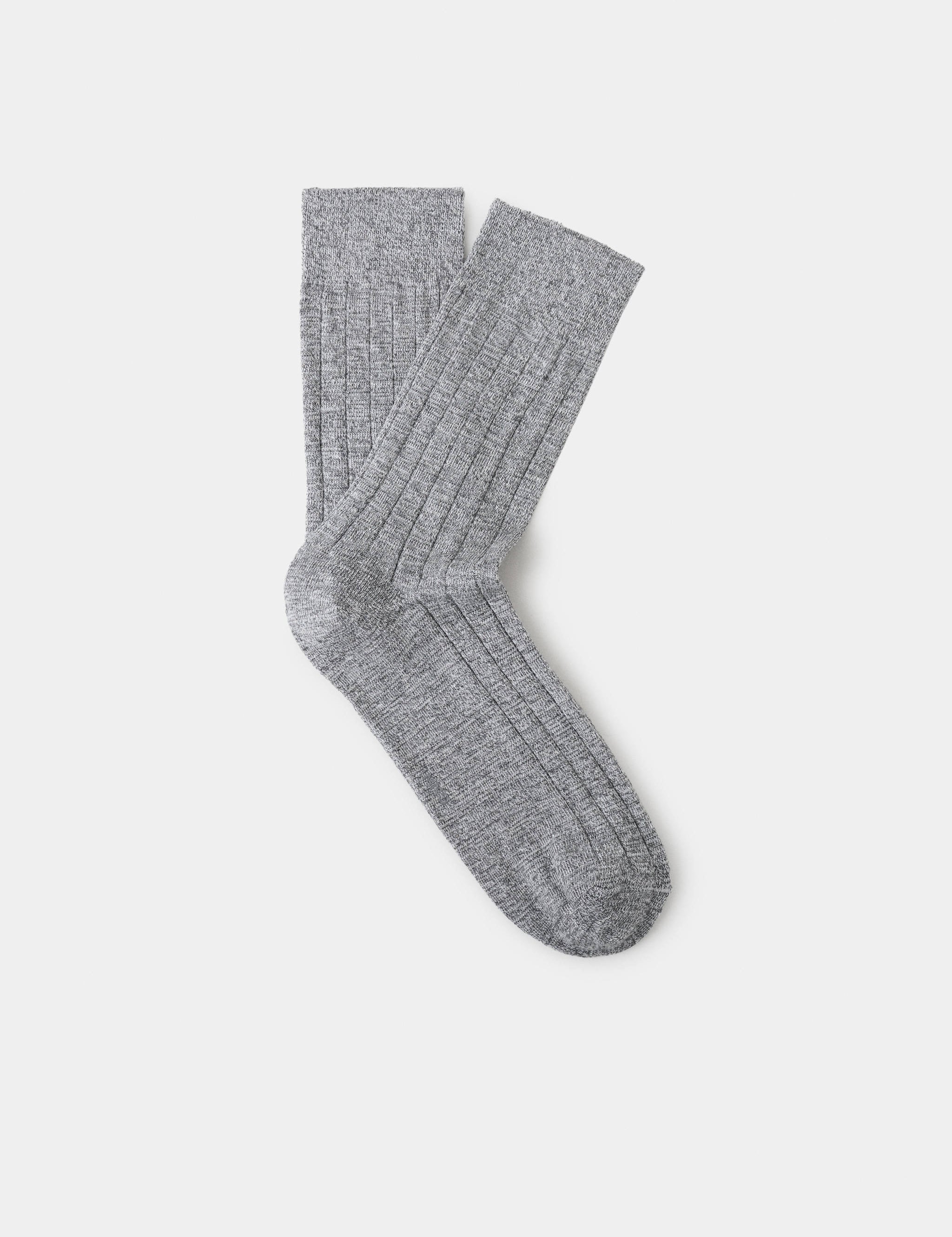 Mango socks canale in light vigore grey-021