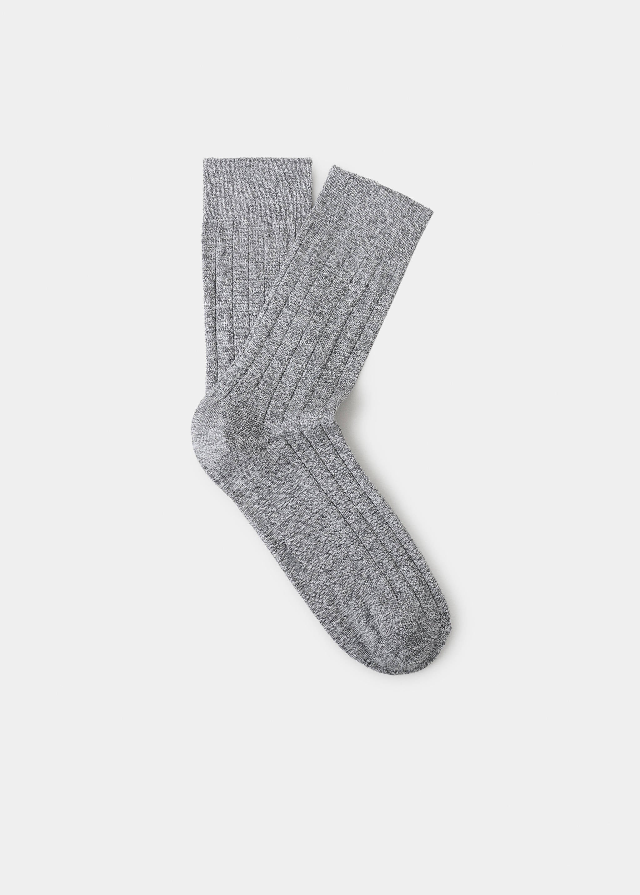 Mango socks canale in light vigore grey-021