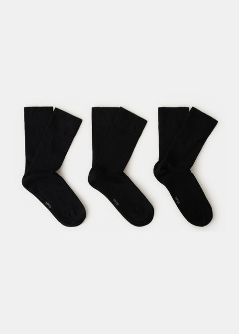 Mango socks triblack in black