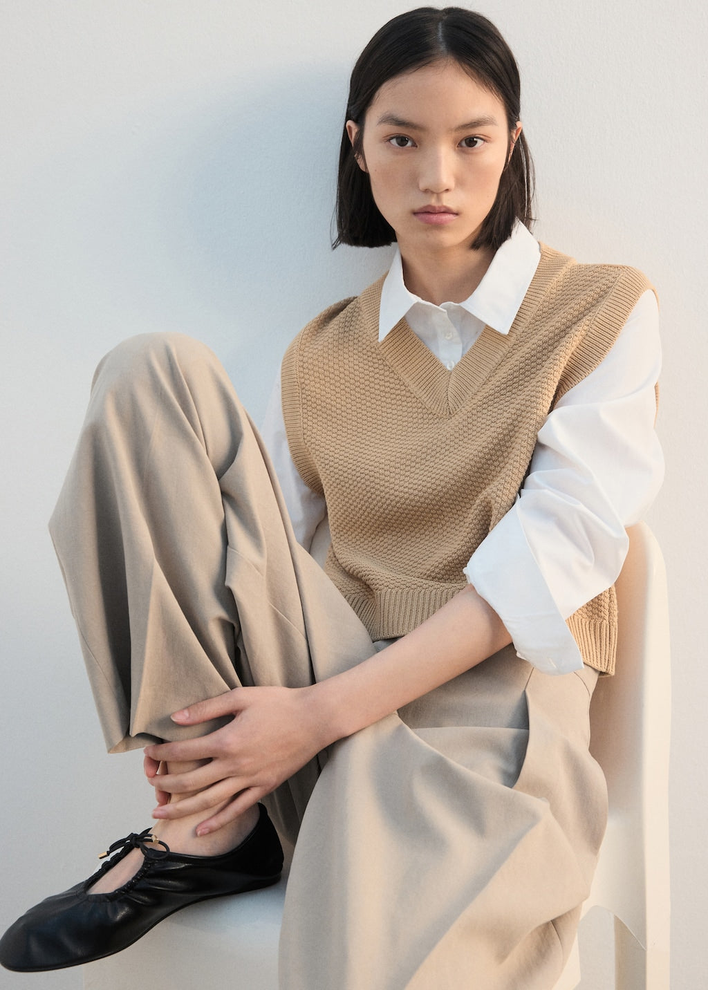 Mango sweater lily in camel - Image 4