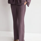 Mango trousers lilli in purple brown - Image 1