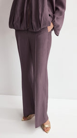 Mango trousers lilli in purple brown - Image 1