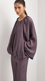 Mango trousers lilli in purple brown - Image 4