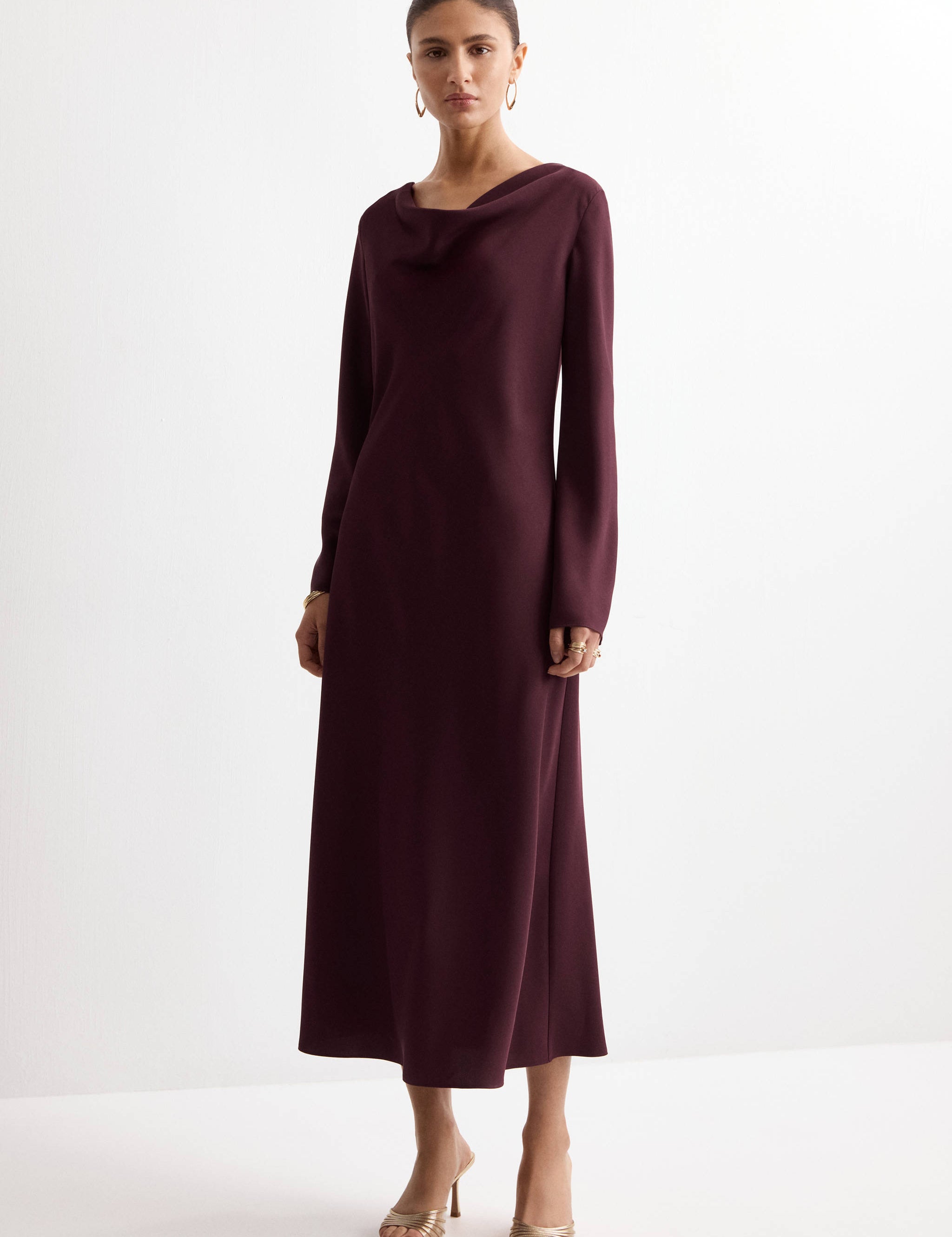 Mango dress francy in garnet-001