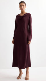 Mango dress francy in garnet-001