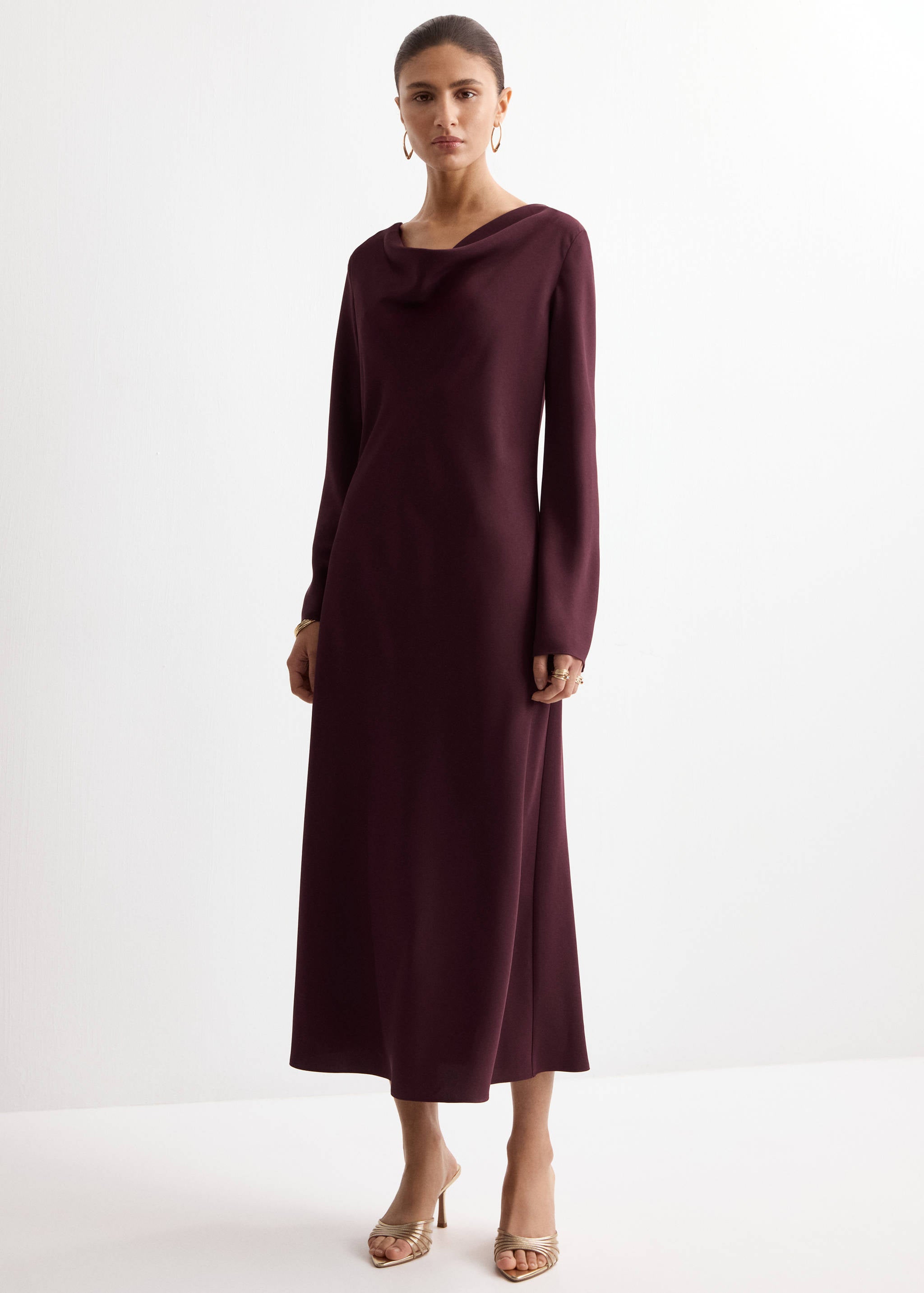 Mango dress francy in garnet-001