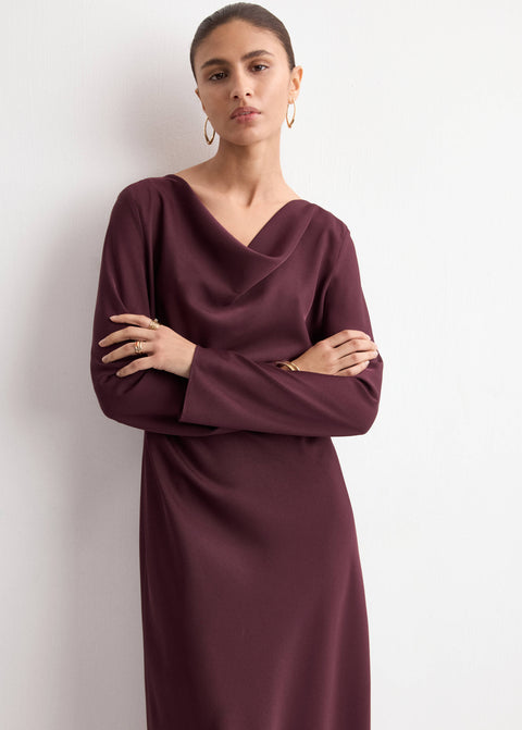 Mango dress francy in garnet