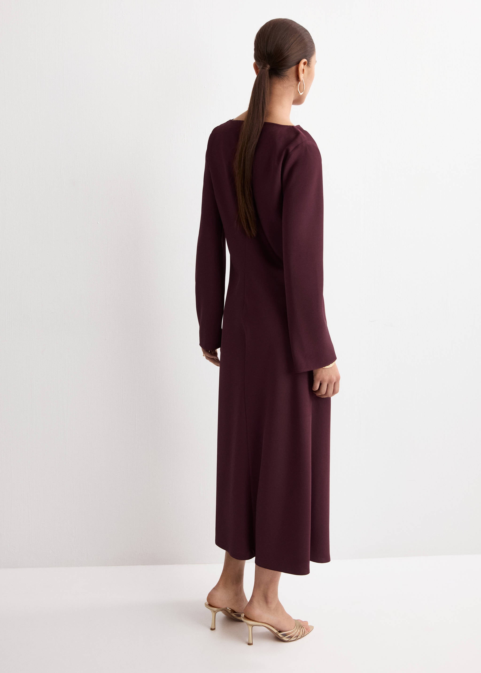 Mango dress francy in garnet-003