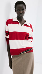 Mango sweater polotus in red - Image 1