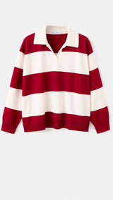 Mango sweater polotus in red - Image 2